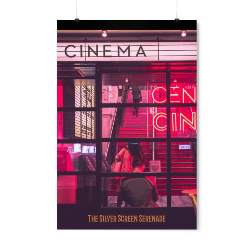 Retro Cinema Theme Premium Matte Poster - Unframed