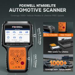 FOXWELL NT650 Elite OBD2 Automotive Scanner SAS A/F OIL BRT DPF 26 Reset Professional OBD Auto Car Diagnostic Tool OBD2 Scanner